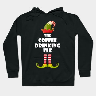 Coffee Drinking Elf Hoodie